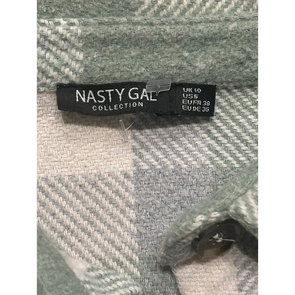 Cozy Fall flannel green and cream color button up